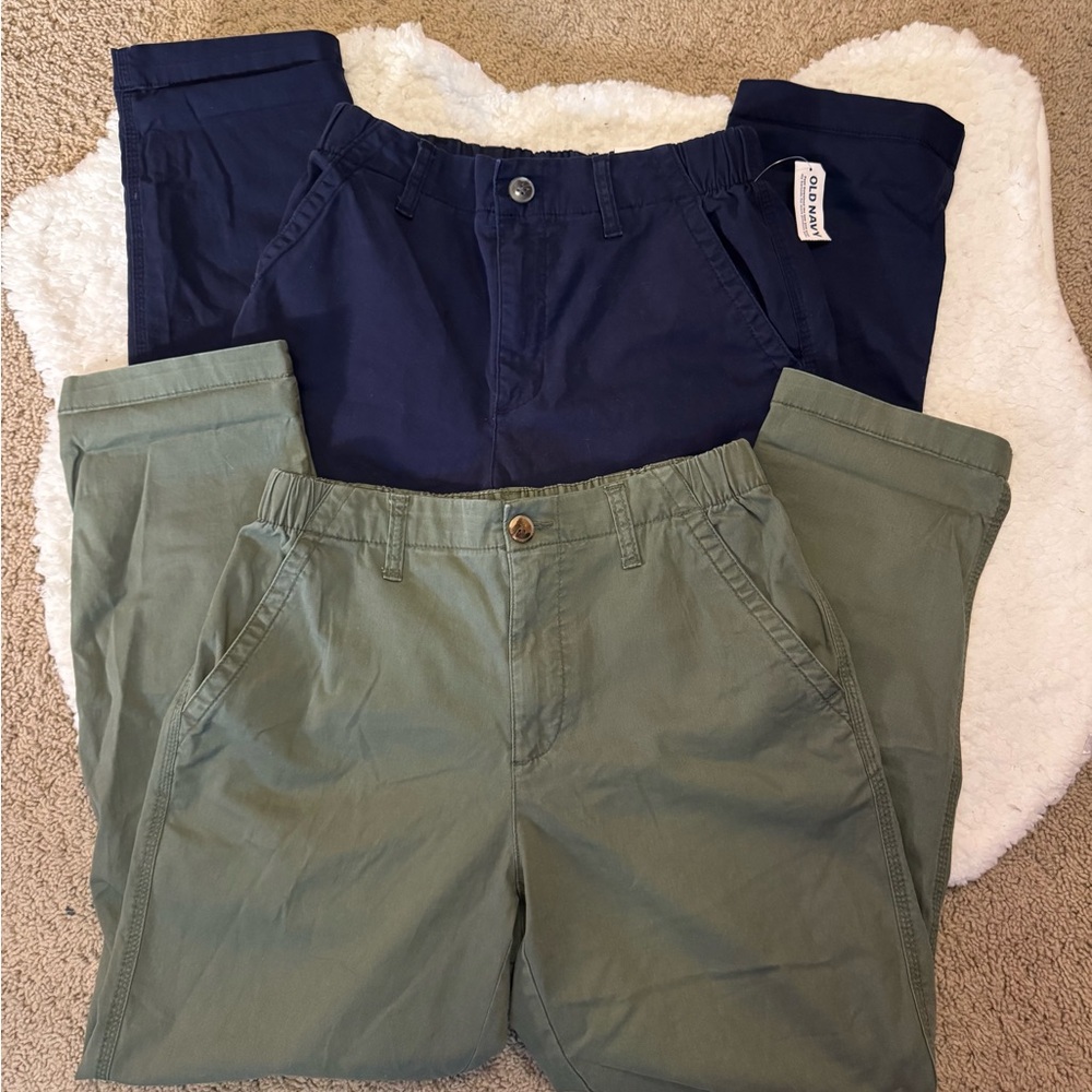 Old Navy Navy and Olive Pants Duo